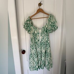 House of Harlow 1960 Printed Linen Mini Dress